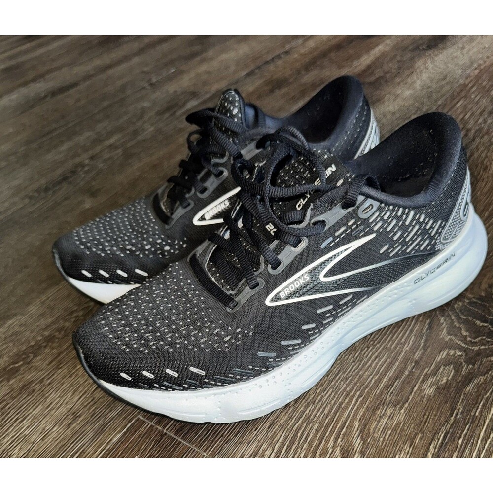 Brooks Glycerin GTS 20 Black White Running Shoes Sneakers Women’s Size 9 Used